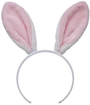 Pink Bunny Ears Headband PNG Image