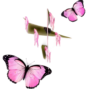 Pink Butterfly True Color Png Klq58 PNG Image