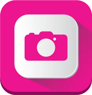 Pink Camera App Icon PNG Image