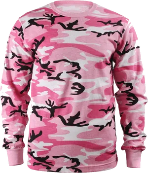 Pink Camouflage Sweatshirt Pattern PNG Image