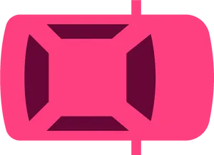 Pink Car Top View Vector PNG Image