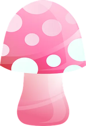 Pink Cartoon Mushroom PNG Image