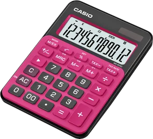 Pink Casio Calculator PNG Image