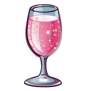 Pink Champagne New Year Celebration Png 25 PNG Image