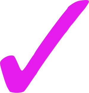 Pink Check Mark Graphic PNG Image