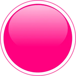 Pink Circle Button Design PNG Image