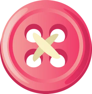 Pink Clothing Button Illustration PNG Image