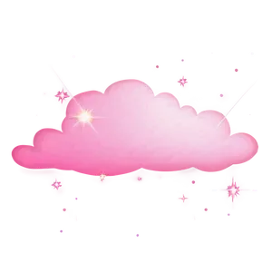 Pink Cloud With Stars Png 13 PNG Image