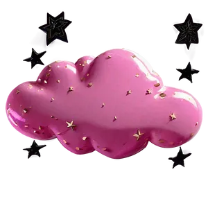 Pink Cloud With Stars Png 70 PNG Image