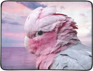 Pink Cockatoo Sunset Portrait PNG Image