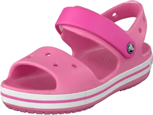 Pink Crocs Sandal Isolated PNG Image