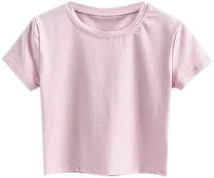 Pink Crop Top Plain Design PNG Image