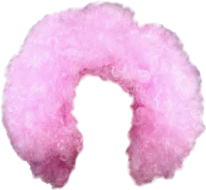 Pink Curly Afro Wig PNG Image