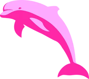 Pink Dolphin Vector Art PNG Image