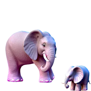 Pink Elephant Cartoon Png Pxb PNG Image