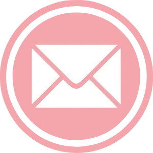 Pink Email Icon PNG Image