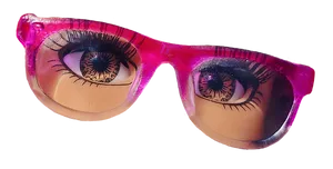 Pink Eyeball Sunglasses PNG Image