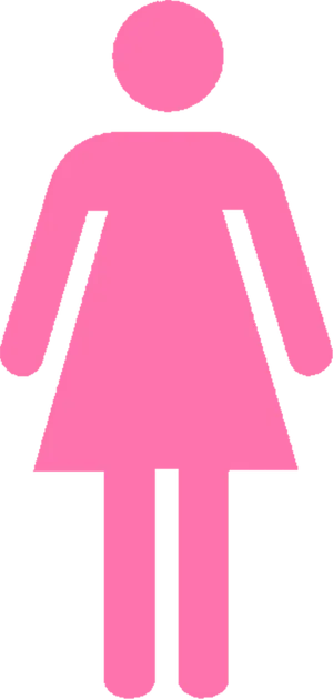 Pink Female Restroom Sign PNG Image