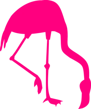 Pink Flamingo Silhouette PNG Image