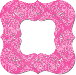 Pink Floral Frame Design PNG Image