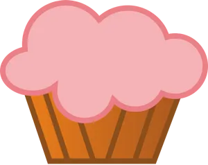 Pink Frosted Cupcake Clipart PNG Image