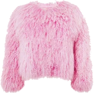 Pink Fuzzy Sweater Fashion Item PNG Image