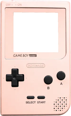 Pink_ Game Boy_ Pocket_ Nintendo PNG Image