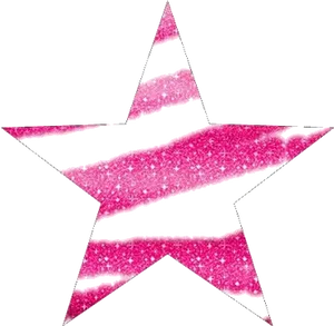 Pink Glitter Star Graphic PNG Image