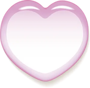 Pink Glossy Heart Frame PNG Image