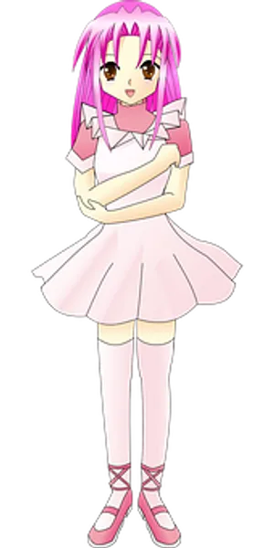 Pink Haired Anime Girl Standing PNG Image