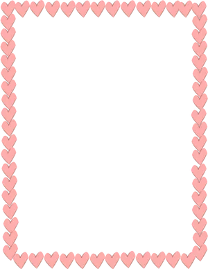 Pink Heart Border Frame PNG Image