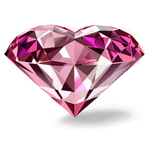 Pink Heart Diamond B PNG Image