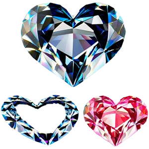 Pink Heart Diamond D PNG Image