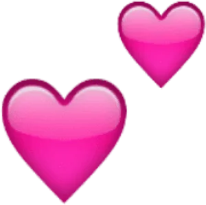 Pink_ Heart_ Emojis_ Trio PNG Image