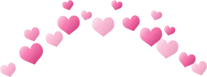 Pink Heart Pattern Graphic PNG Image