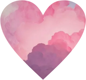 Pink Heart Smoke Effect PNG Image