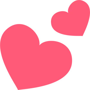 Pink Hearts Black Background PNG Image