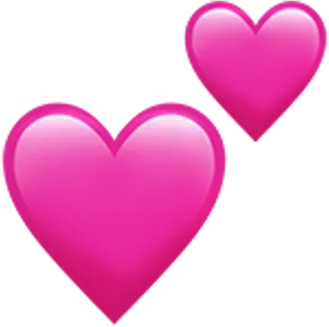 Pink Hearts Graphic PNG Image