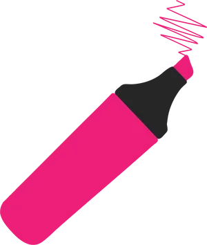 Pink Highlighter Vector Illustration PNG Image