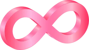 Pink Infinity Symbol Graphic PNG Image