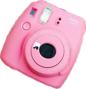 Pink Instant Camera PNG Image