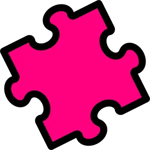 Pink Jigsaw Puzzle Piece PNG Image