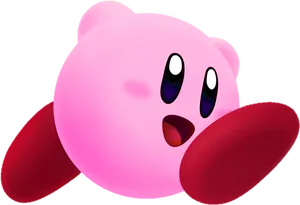 Pink_ Kirby_ Character PNG Image