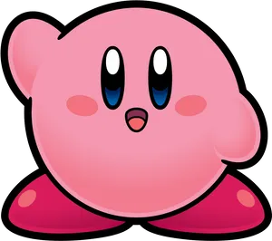 Pink_ Kirby_ Character_ Art PNG Image