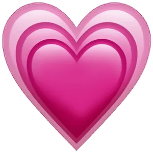 Pink Layered Heart Graphic PNG Image