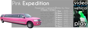 Pink Limousine Expedition Rental Details PNG