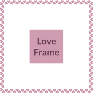 Pink Love Frame Vector Design PNG Image