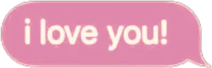 Pink Love Message Bubble PNG Image