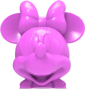 Pink Minnie Mouse Balloon Sculpture PNG Image