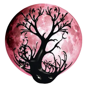 Pink Moon Fantasy Design Png 06252024 PNG Image